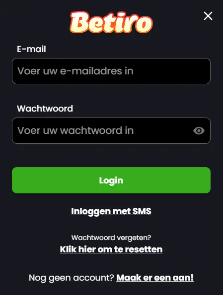 Betiro Casino Login